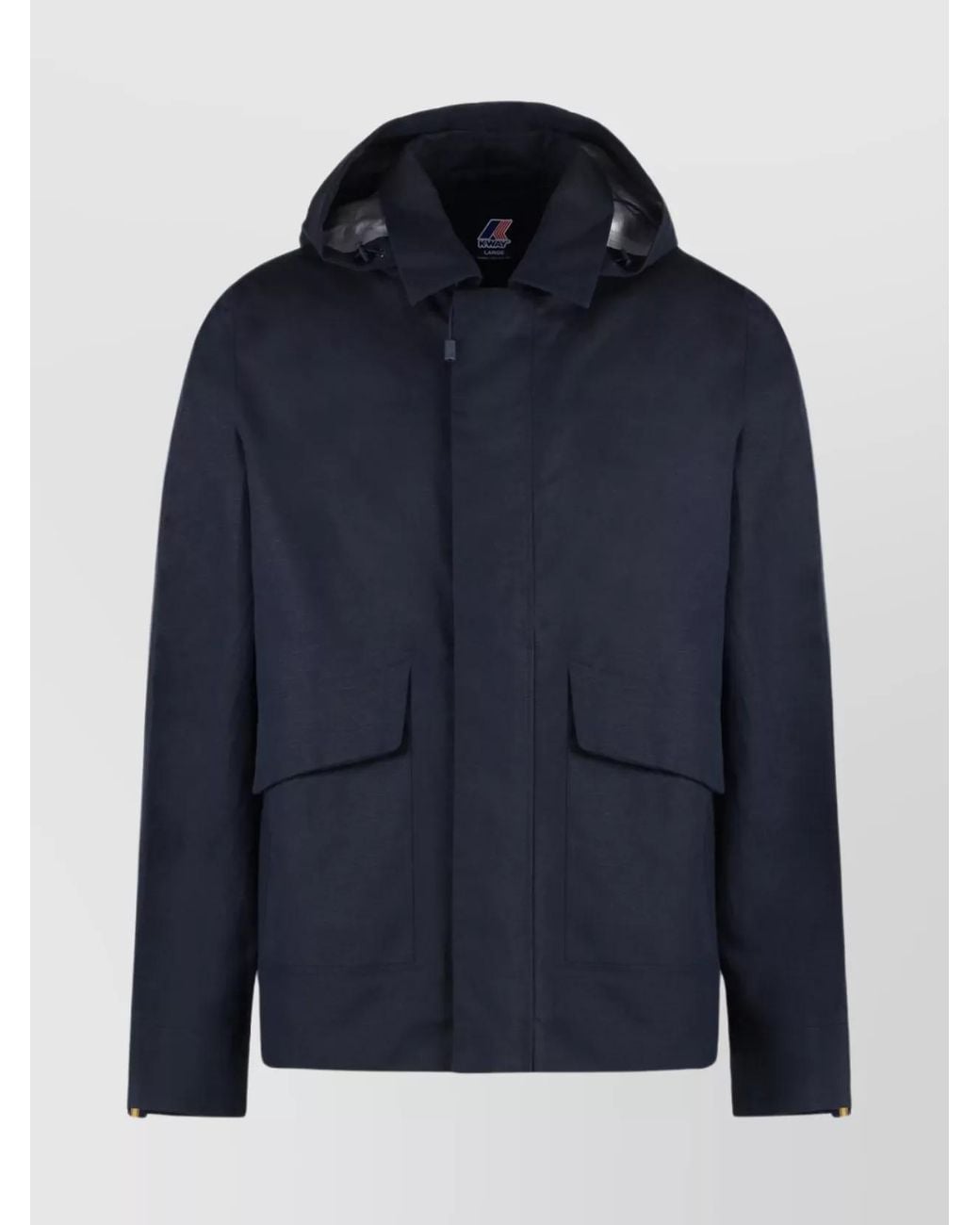 K-Way Blue Linen Blend Jacket for men