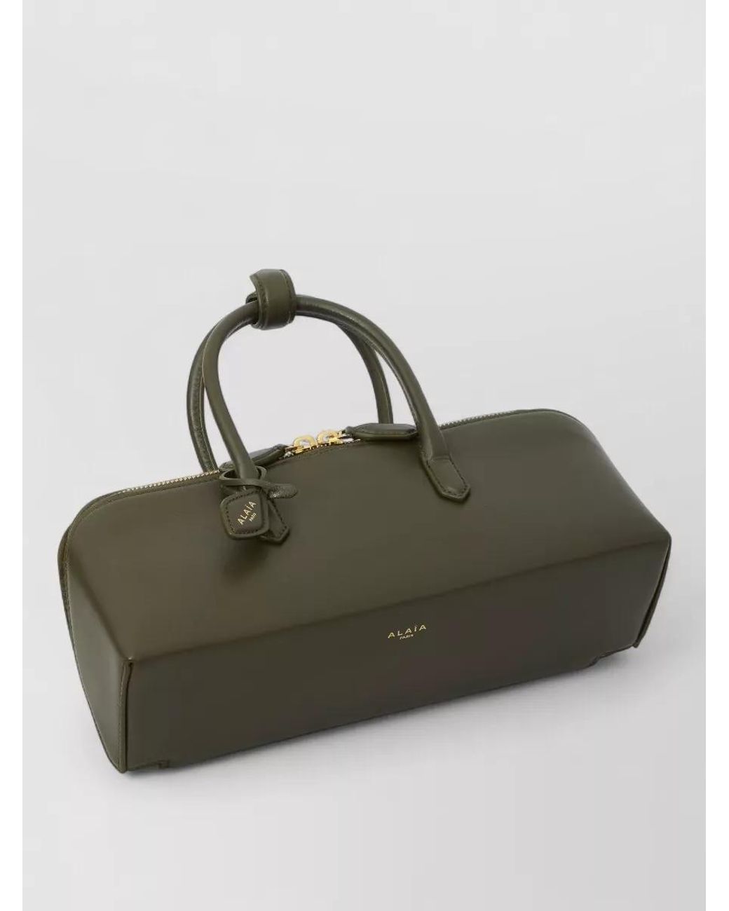 Alaïa Green Leather Delta Small Shoulder Bag
