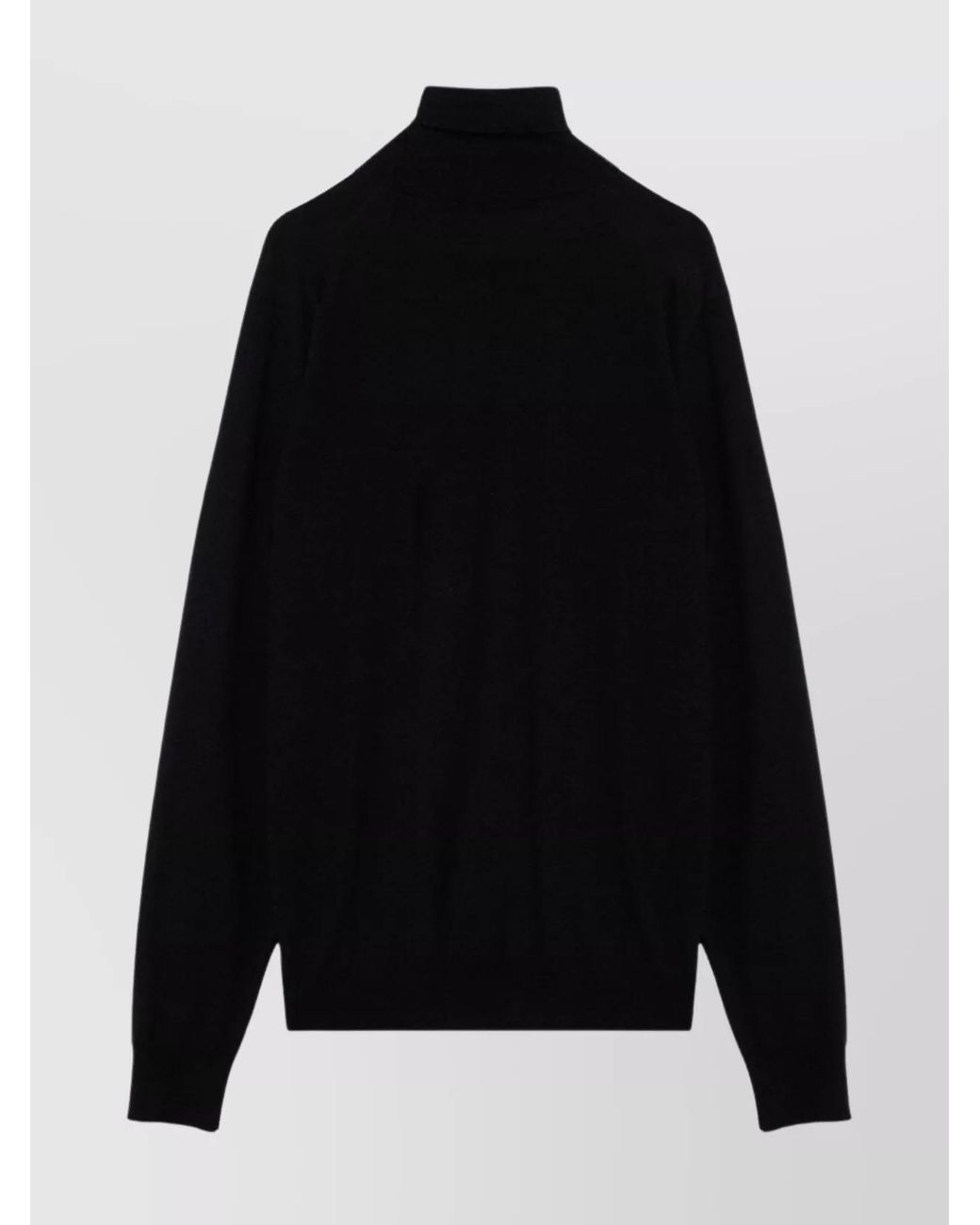 Drumohr Black Turtleneck Wool Sweater Long Sleeves for men
