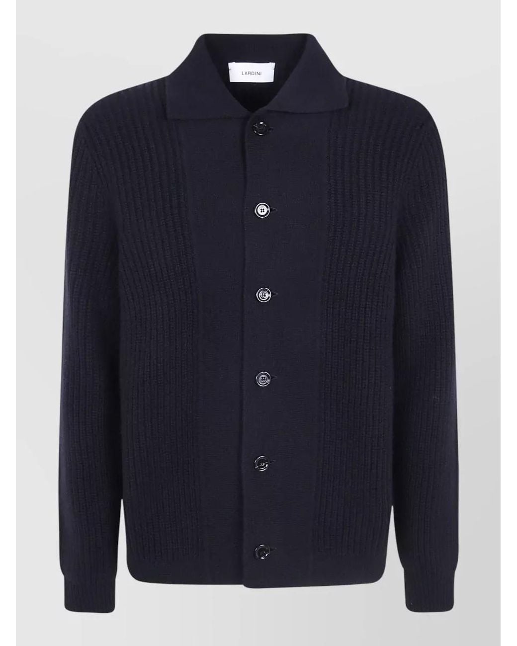 Lardini Blue Cashmere Wool Coat for men