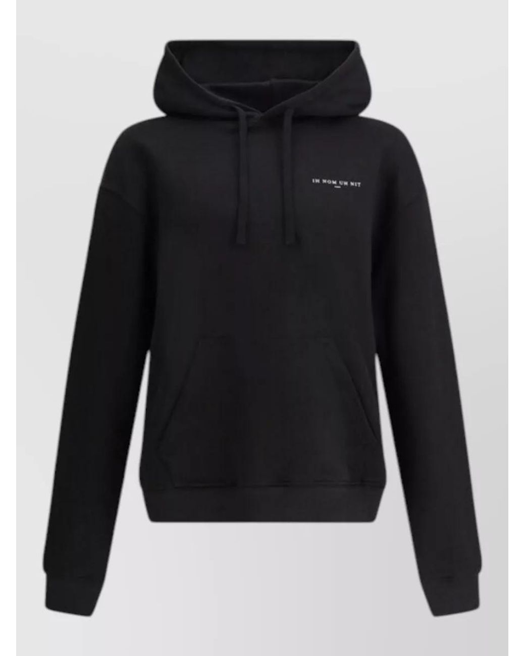 Ih Nom Uh Nit Black Cotton Logo Print Hoodie for men