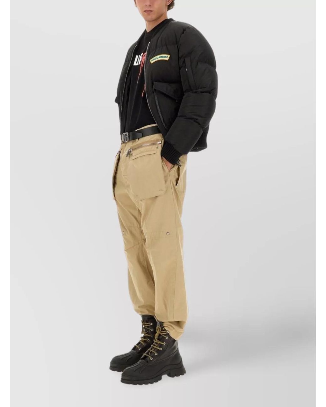 DSquared² Natural Cotton Cargo Pants for men