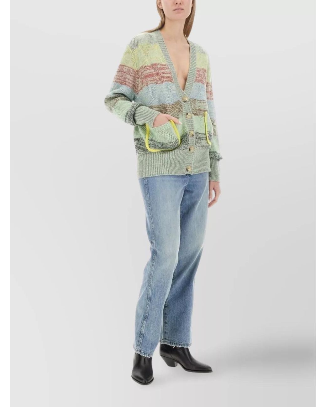 Cormio Green Wool Oversized Cardigan
