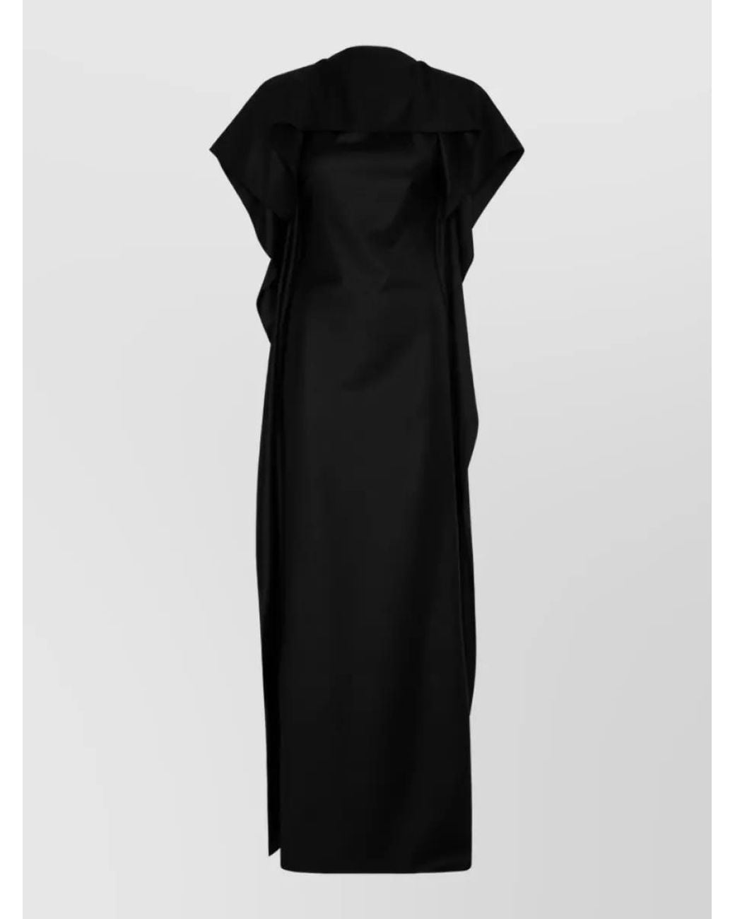 Jean Paul Gaultier Black Wool Knee-Length Dress