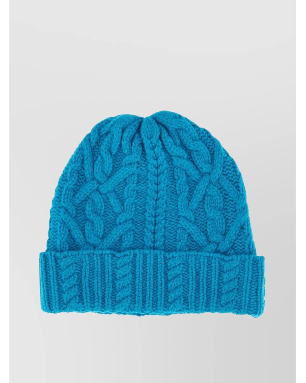 Aspesi Blue Wool Beanie