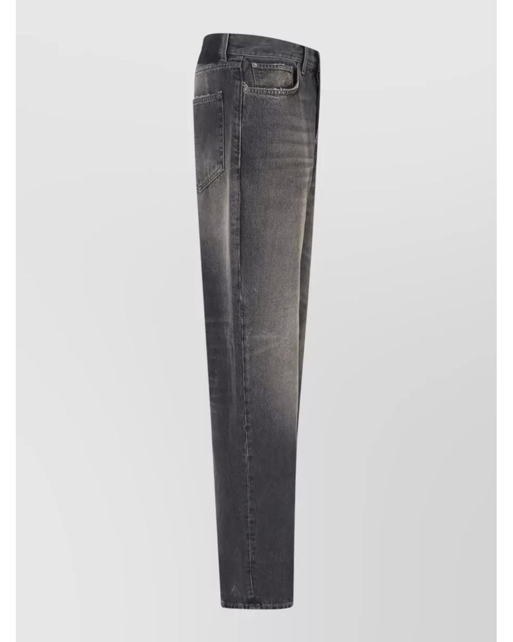Haikure Gray Denim Relaxed-Fit Straight-Leg Jeans for men