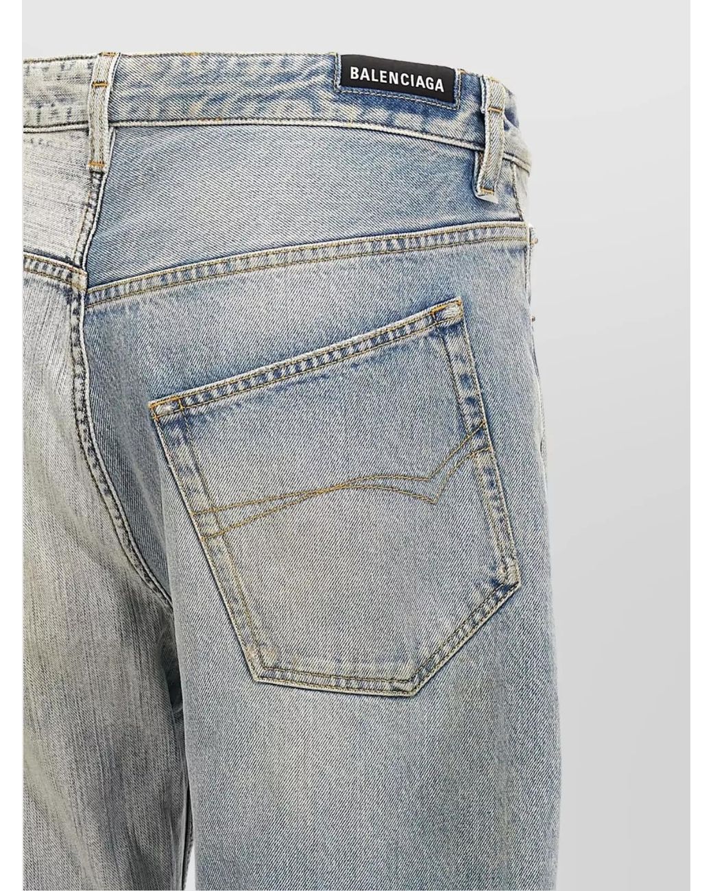 Balenciaga White Denim Wide-Leg Jeans