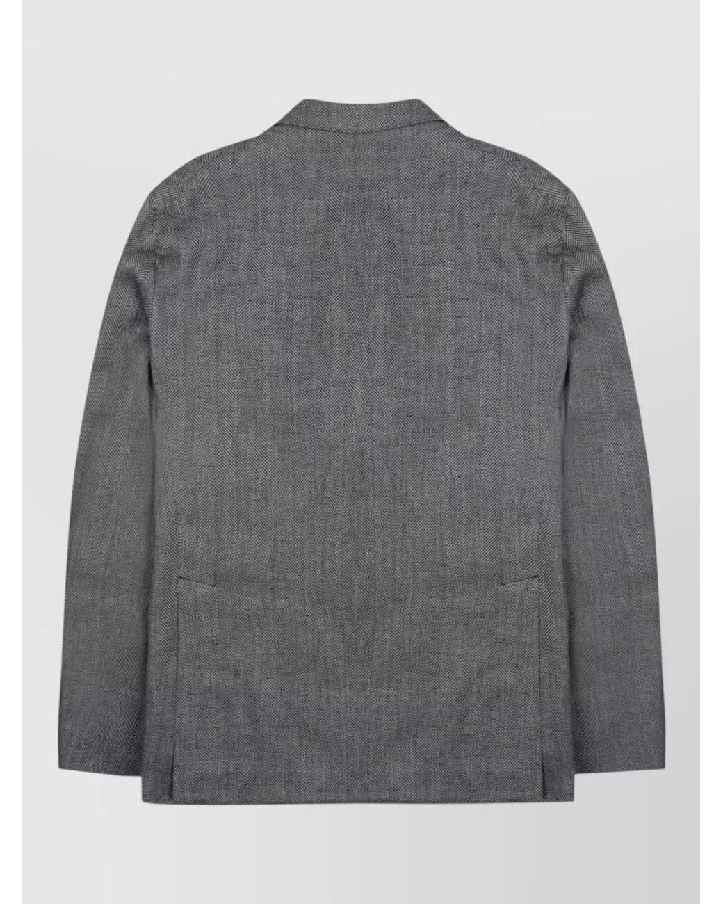 Tagliatore Gray Linen Blend Single Breasted Suit Jacket for men