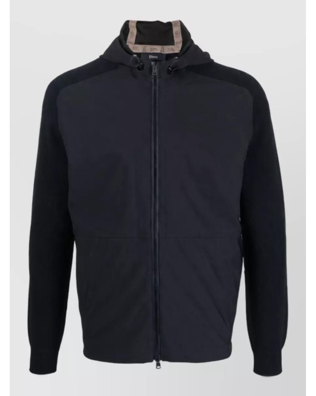 Herno Blue Cotton Padded Coat for men