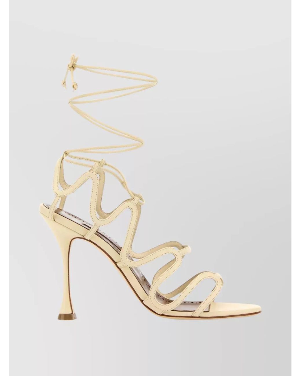Manolo Blahnik Natural Leather Sandals