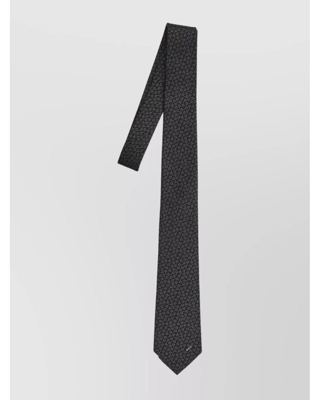 Gucci White Jacquard Silk Tie for men