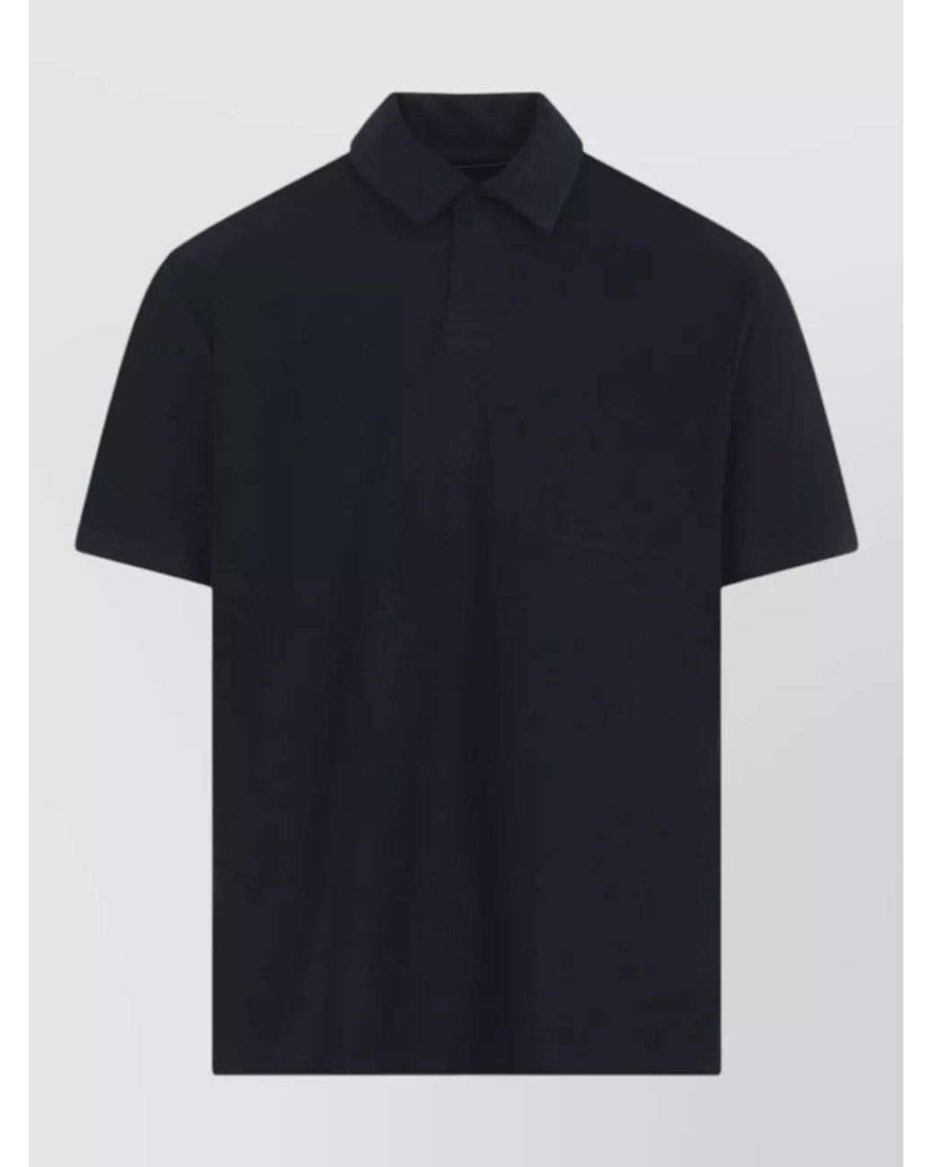 Ralph Lauren Blue Silk Cotton Short-Sleeve Polo Shirt for men