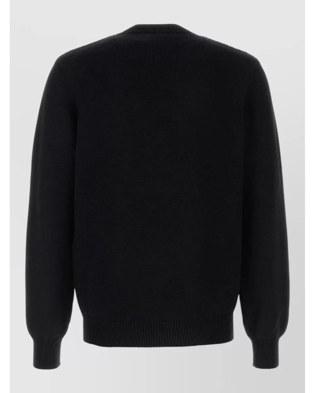 Fendi Blue Wool Sweater Crew Neck Long Sleeves for men