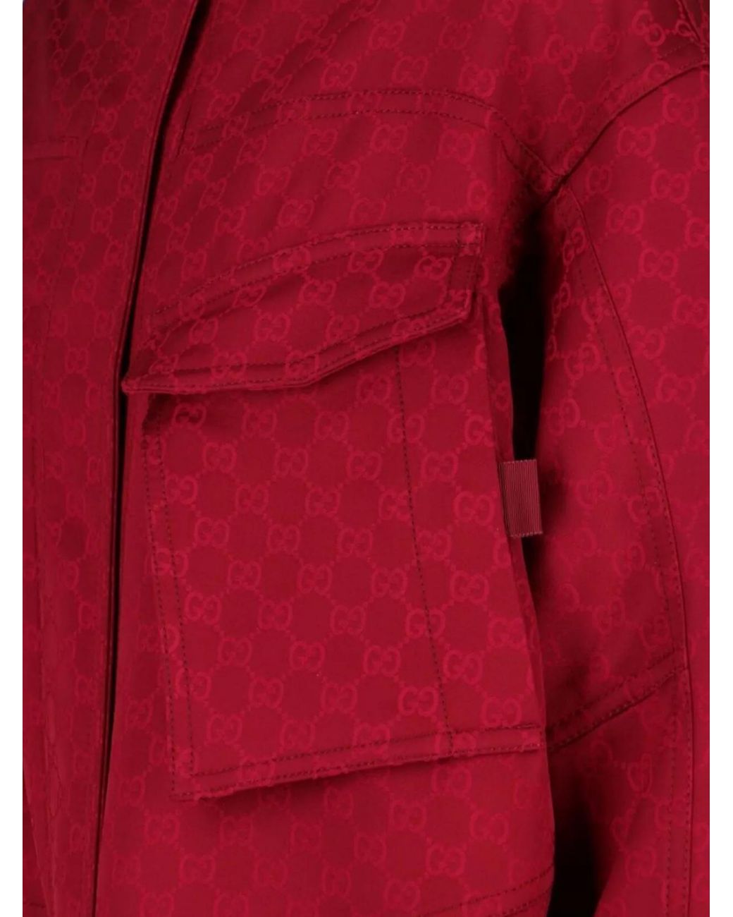 Gucci Red Viscose Fitted Jacket