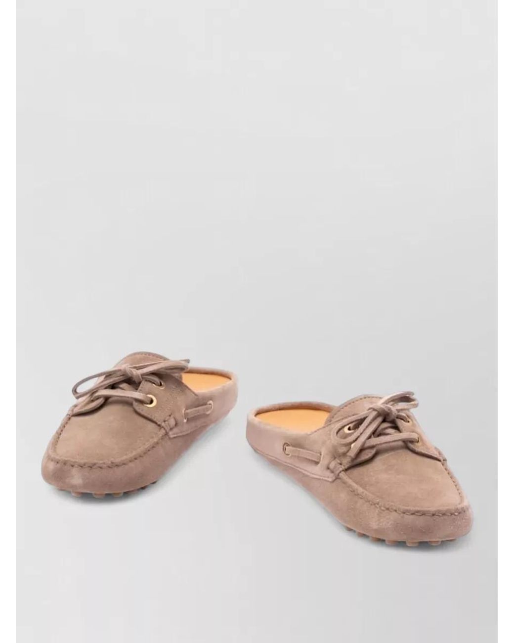 Tod's Multicolor Suede Leather Sabot Loafers
