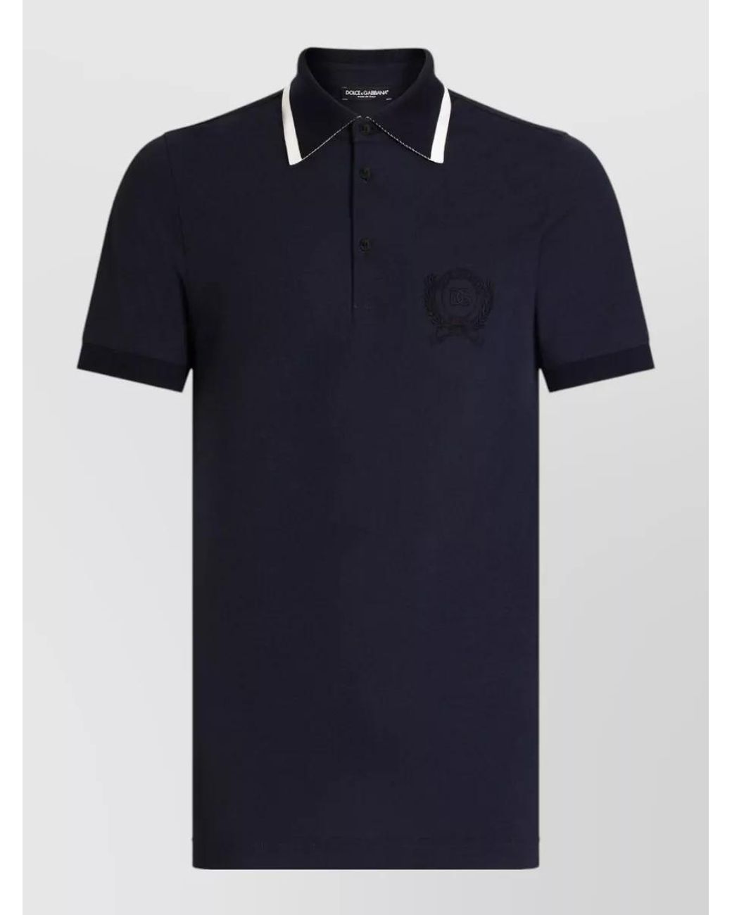 Dolce & Gabbana Blue Short-Sleeve Polo Shirt for men