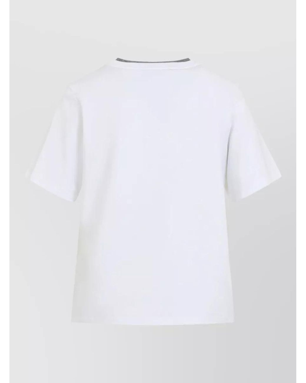 Peserico White Cotton Jersey Crew Neck Short Sleeve T-Shirt