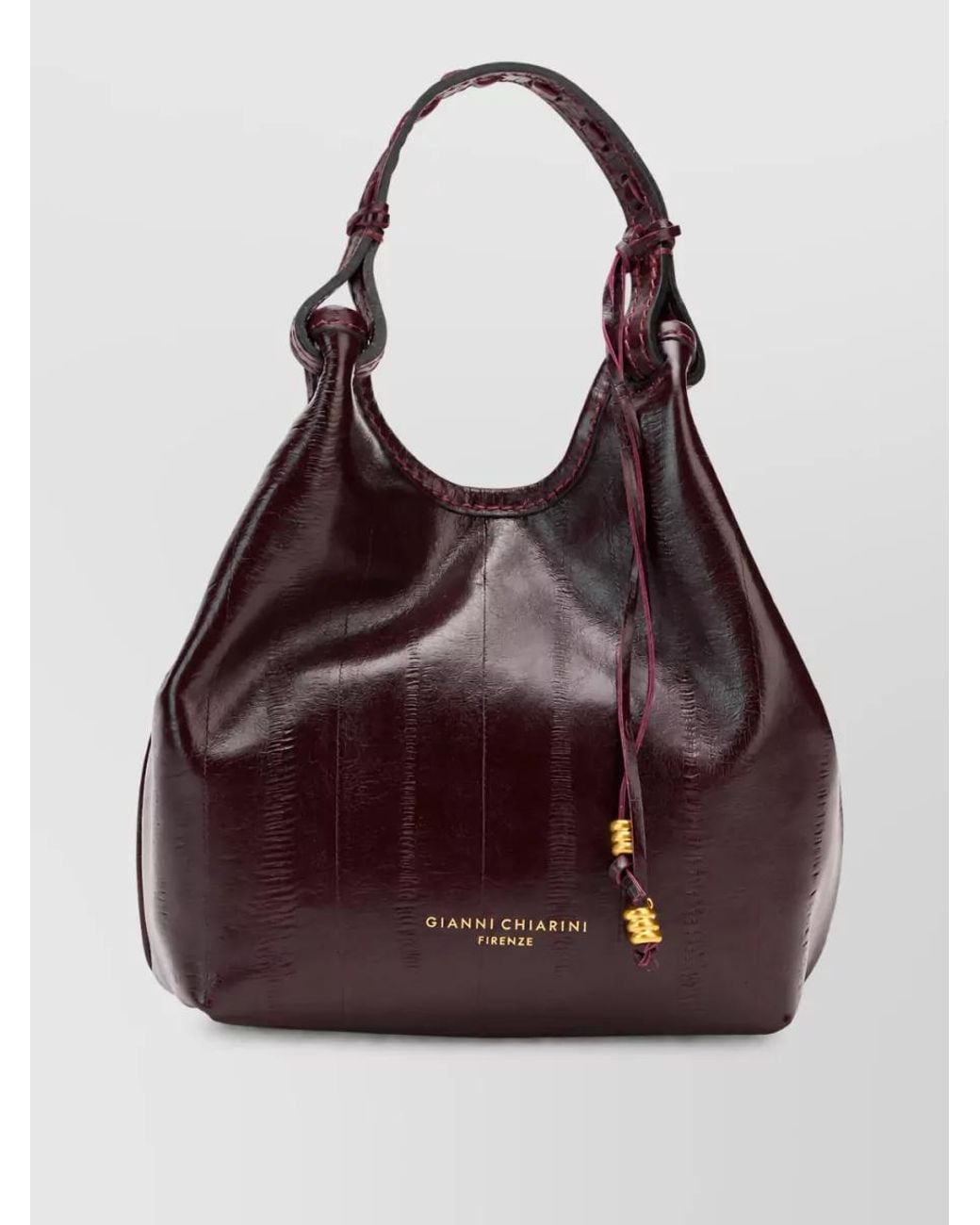 Gianni Chiarini Purple Leather Shoulder Bag