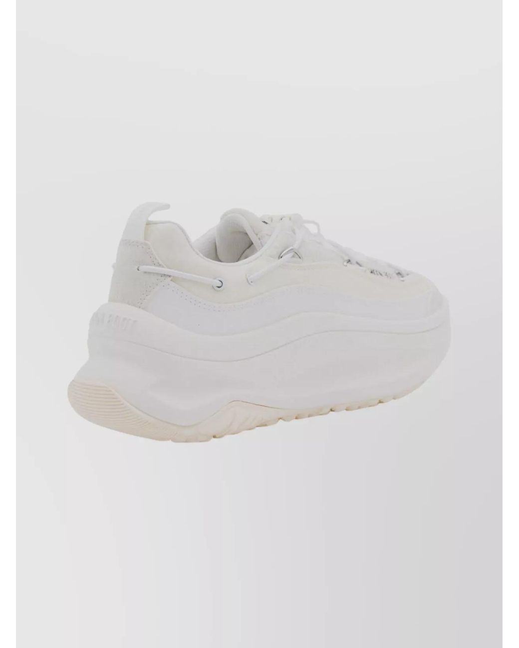 Moon Boot White Leather Low-Top Sneakers