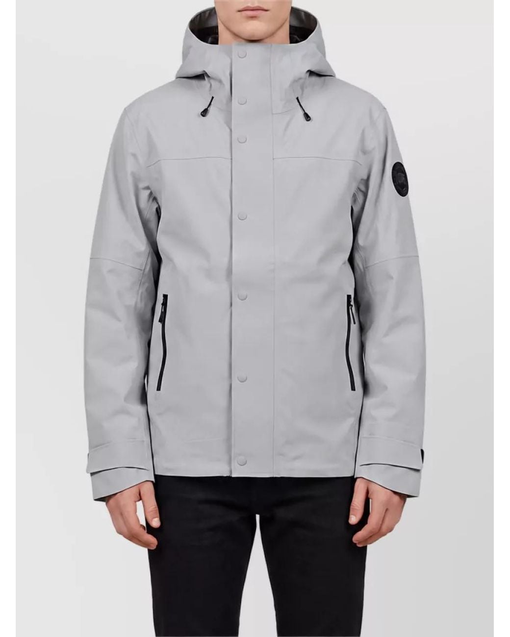 Canada Goose Gray Hooded Technical Jacket for men