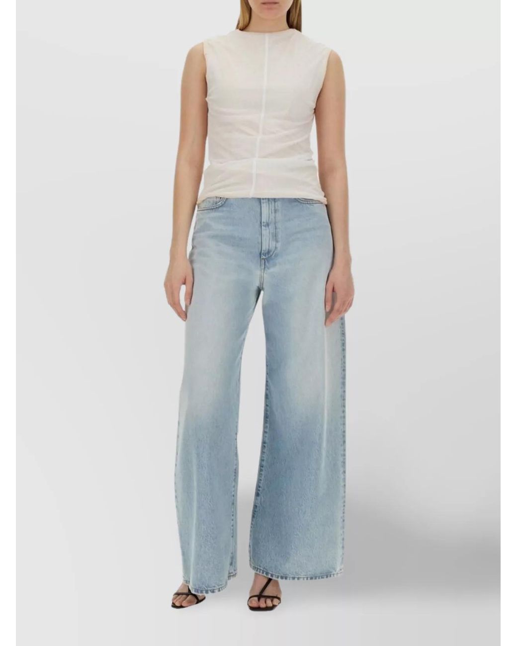Sportmax Blue Cotton Tank Top