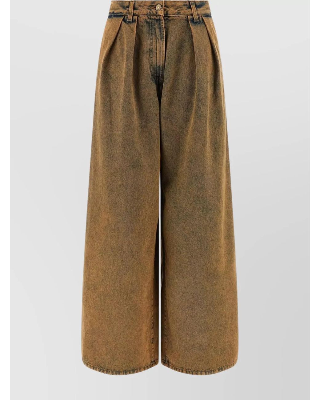 Alanui Natural Denim Wide-Leg Trousers