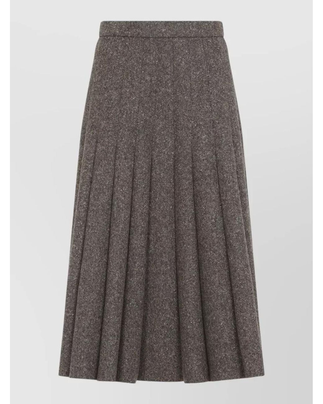 Brunello Cucinelli Gray Donegal Skirt
