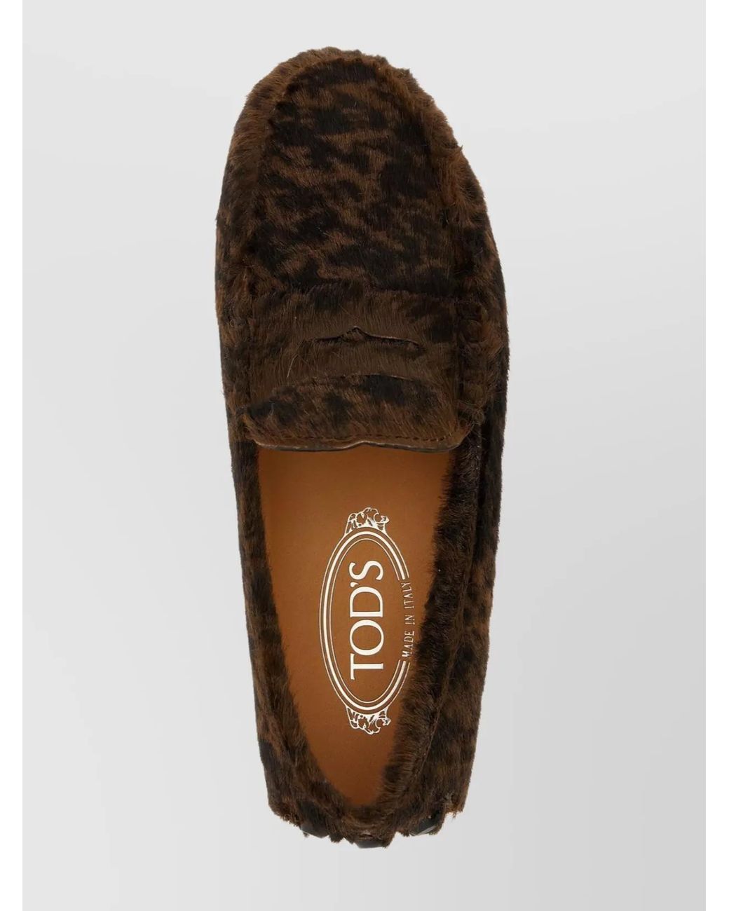 Tod's Brown Calf Hair Loafers
