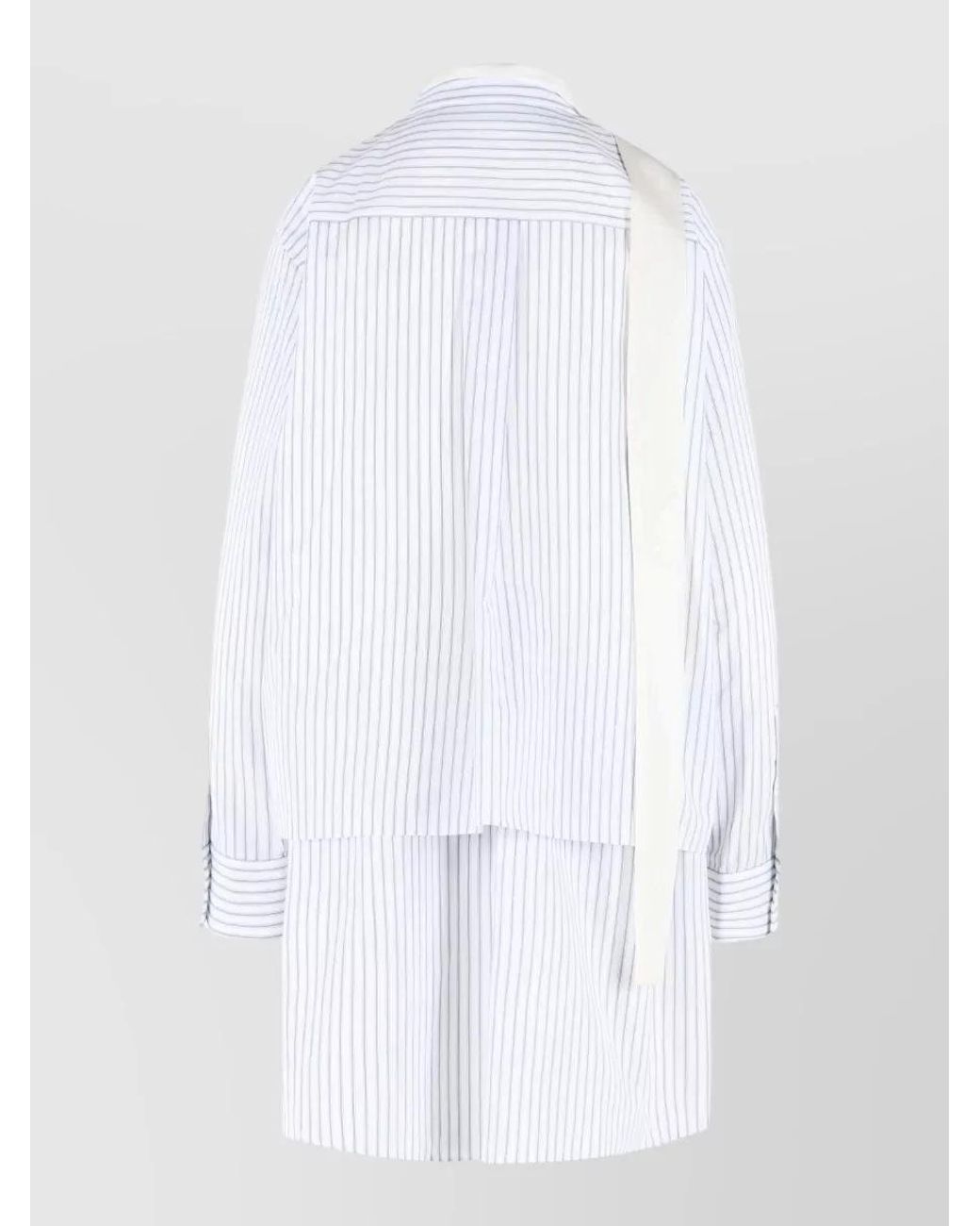 Sacai White Mini Shirt Dress