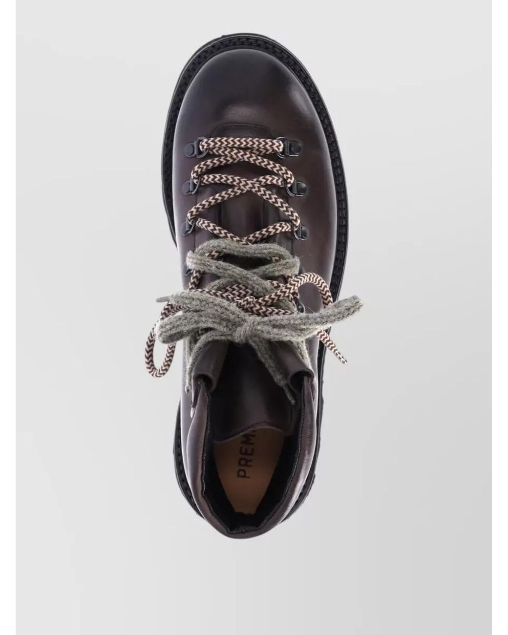 Premiata Brown Leather Ankle Boots for men