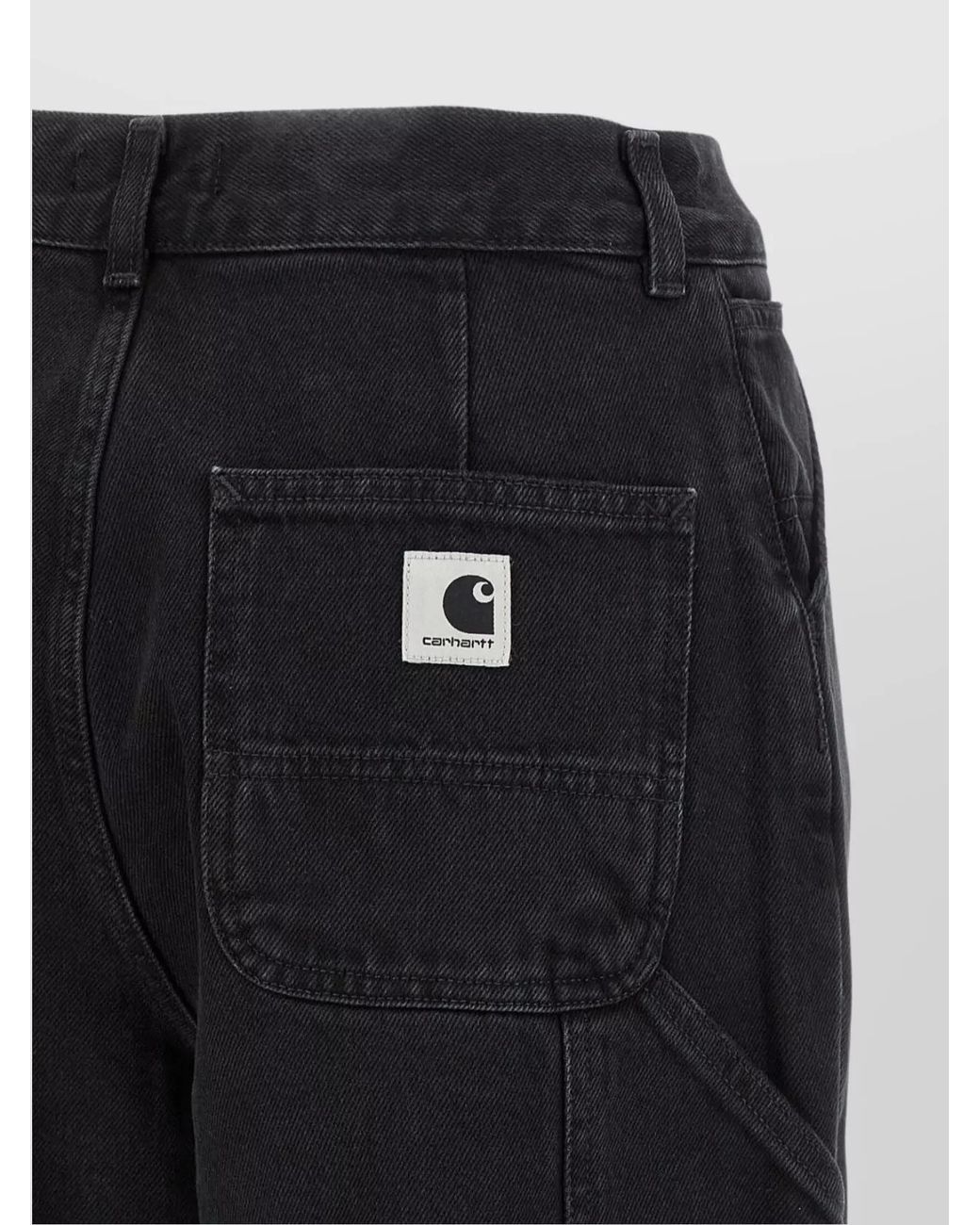 Carhartt Black Denim High-Rise Wide-Leg Jeans