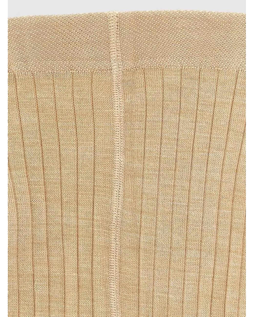 Jil Sander Natural Ribbed Tights