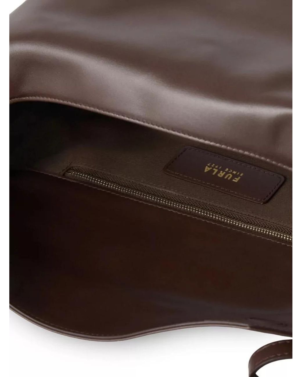 Furla Brown Ginevra M Leather Shoulder Bag