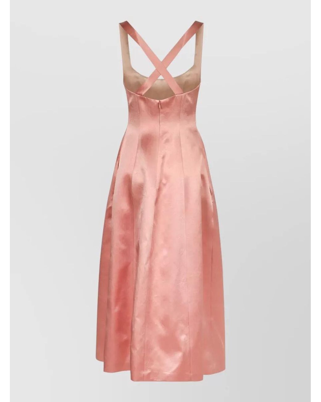 Philosophy Pink Cross-Back Midi Dress