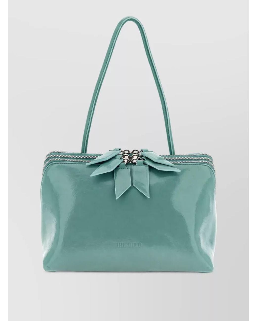 The Attico Blue Leather Clutch Bag
