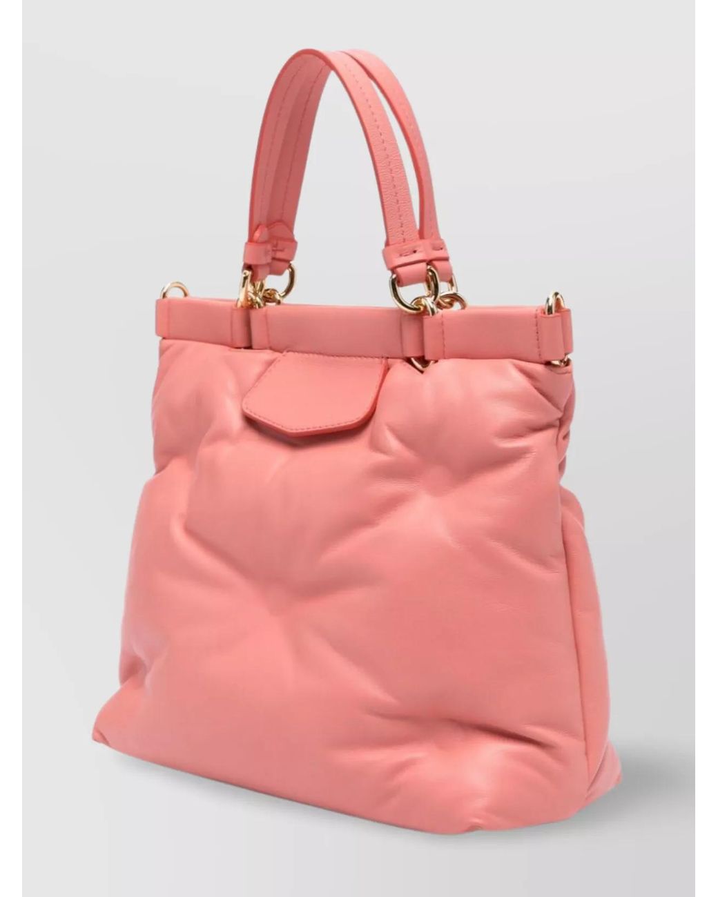 Maison Margiela Pink Glam Slam Small Leather Tote Bag
