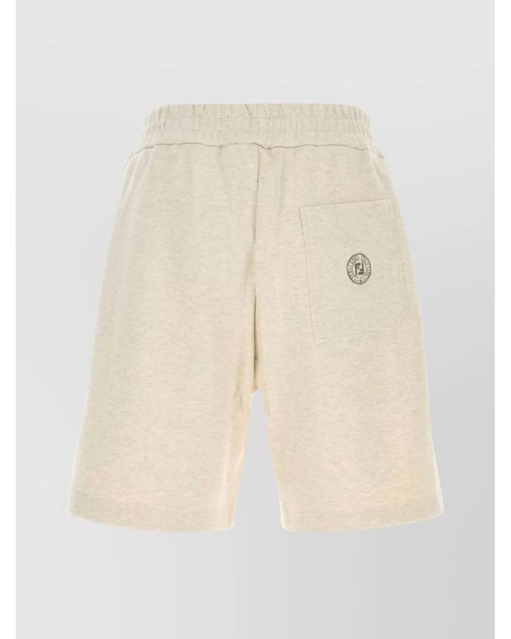 Fendi Natural Cotton Melange Bermuda Shorts for men