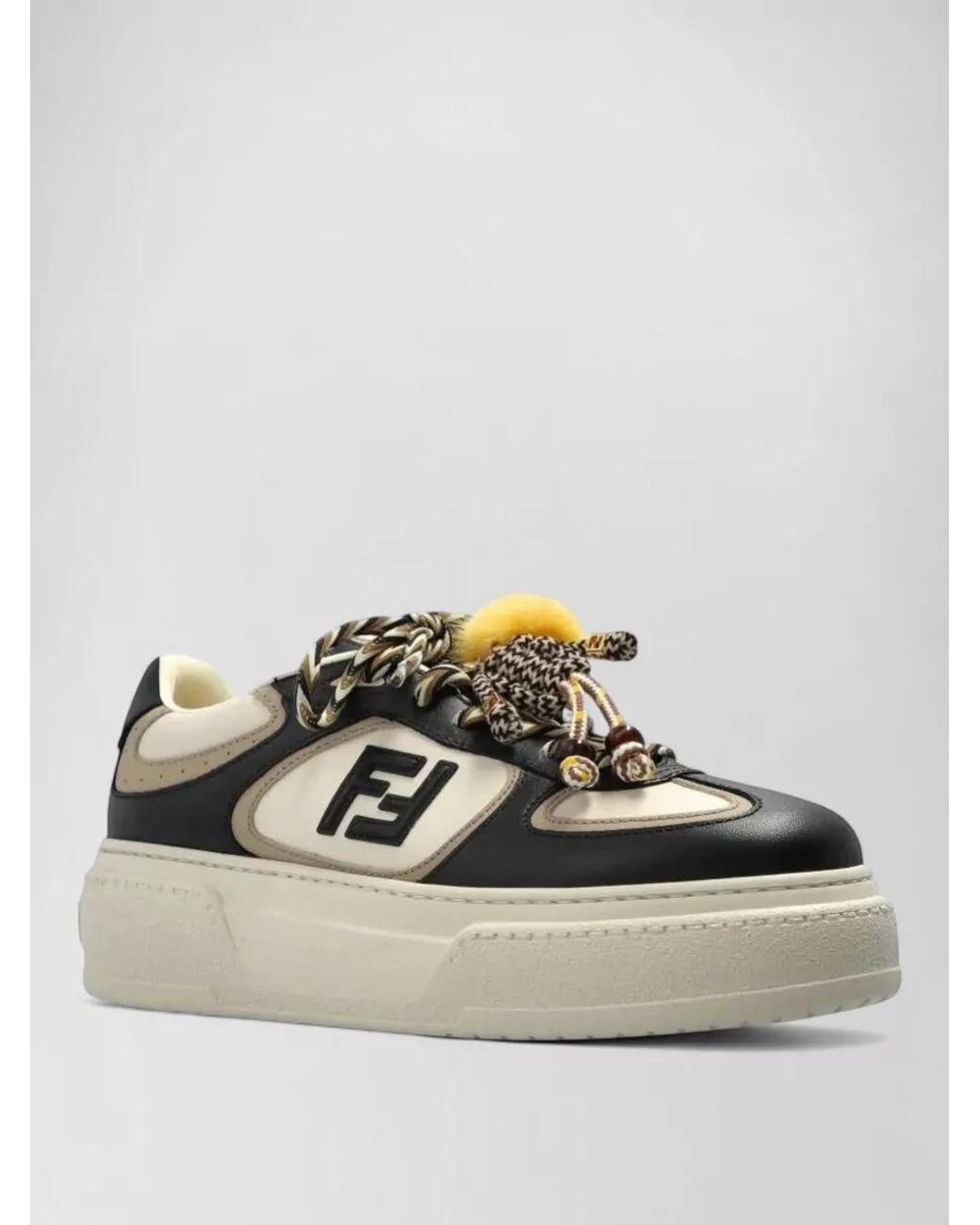 Fendi Black Match Low Top Platform