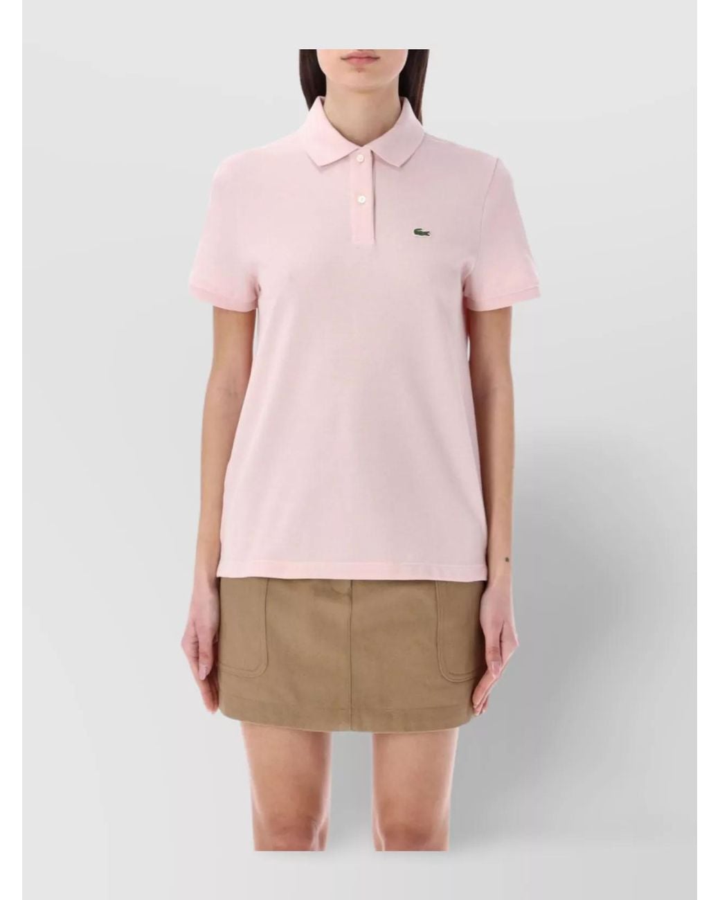 Lacoste Pink Cotton Short-Sleeve Polo Shirt