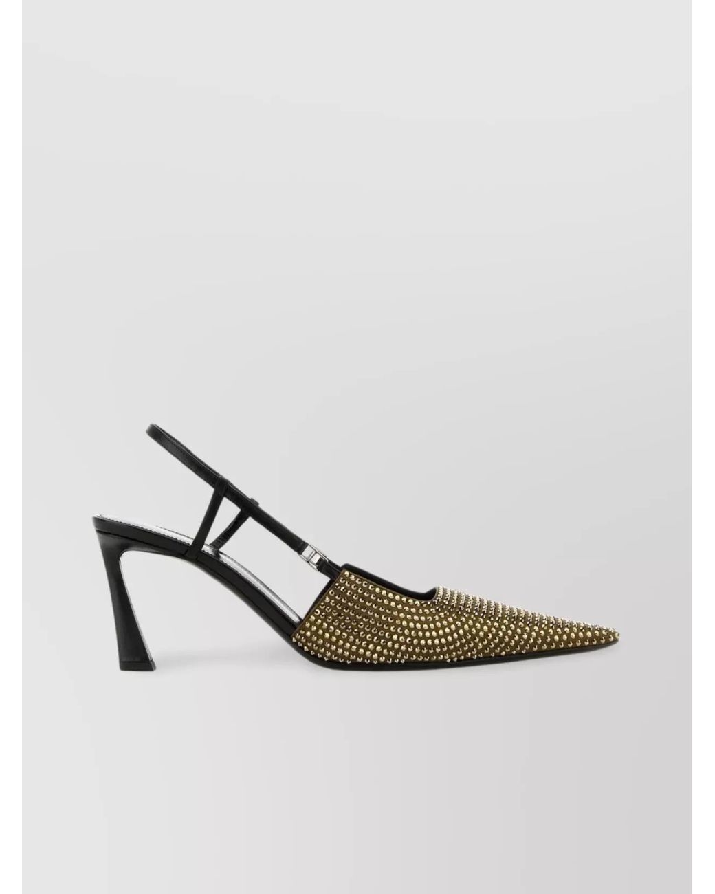 Saint Laurent White Silk Pumps