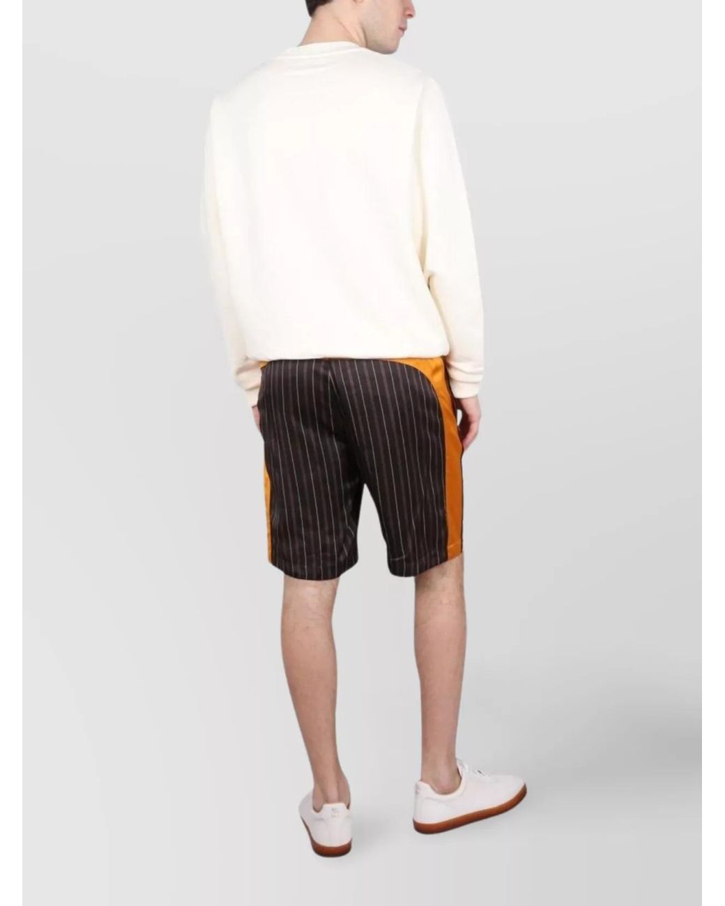 Dries Van Noten Red Viscose Bermuda Shorts for men