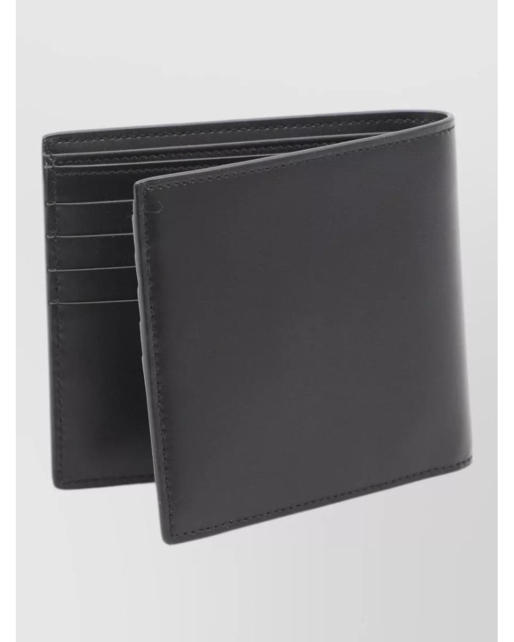 Saint Laurent Gray Leather Tiny Cassandre Wallet for men