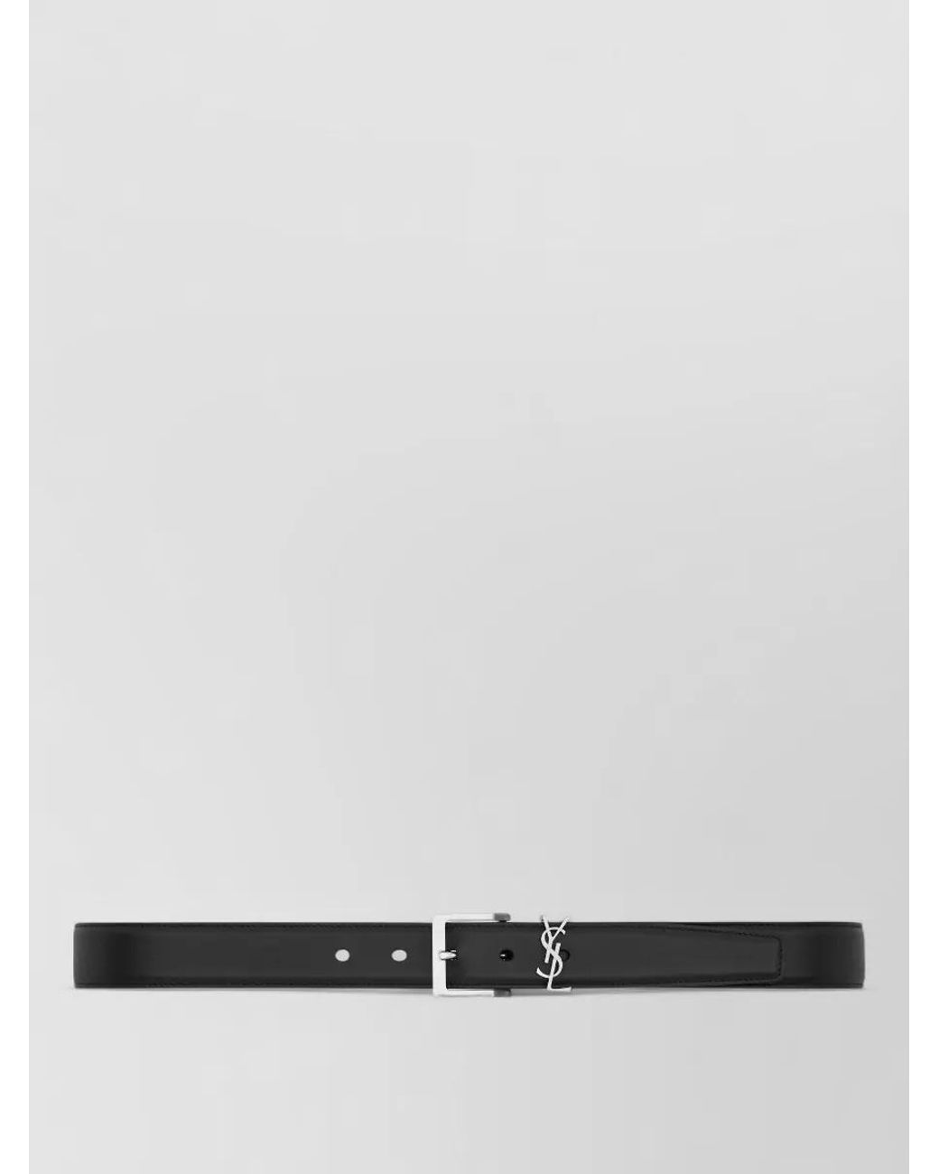 Saint Laurent White Calf Leather Belt for men