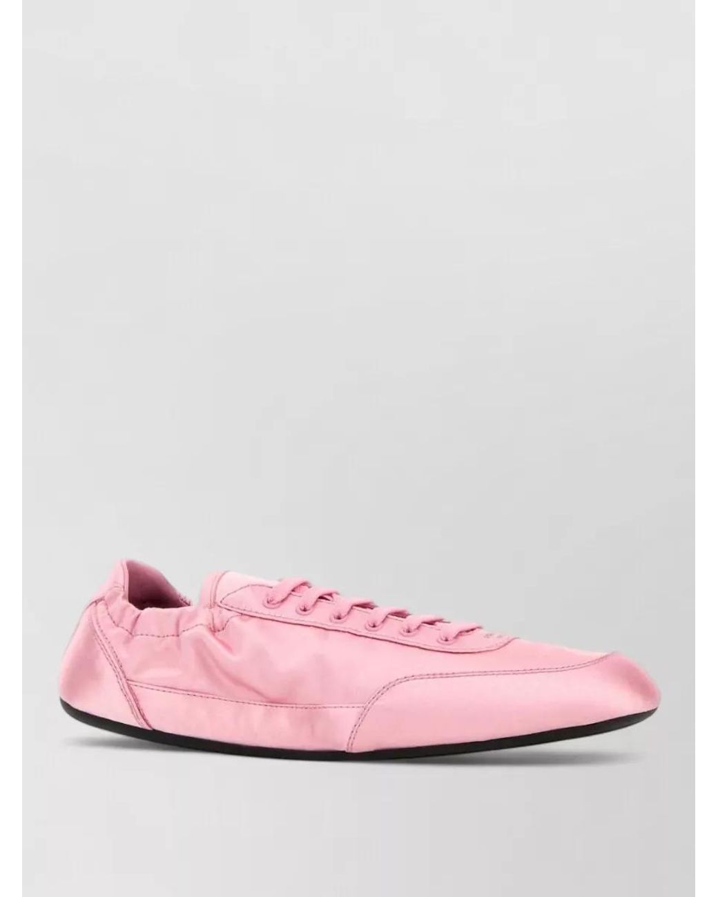 Prada Pink Satin Low-Top Sneakers