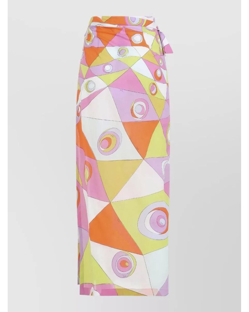 Emilio Pucci White Printed Wrap Skirt
