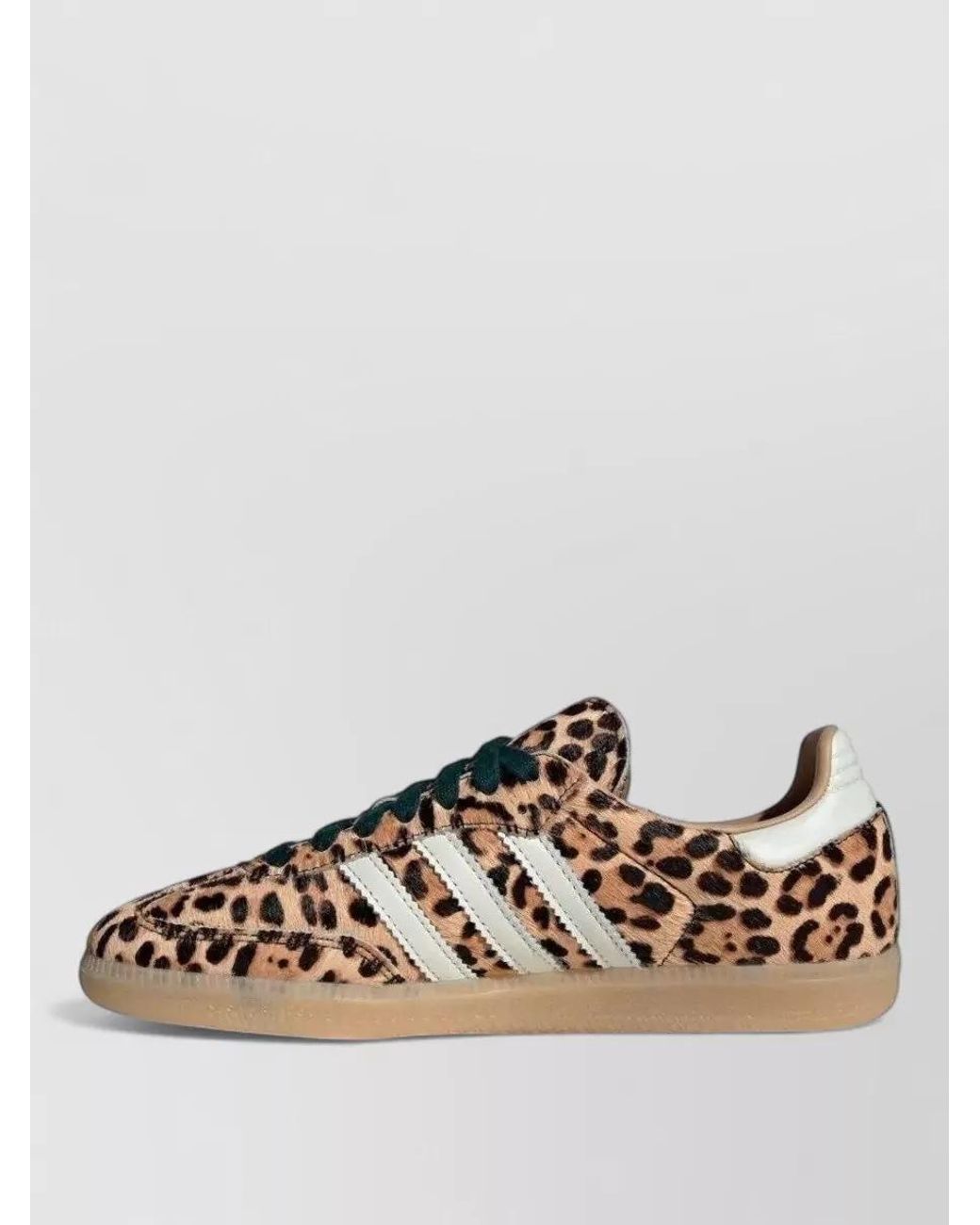 Adidas Metallic Leopard-Print Leather Low-Top Sneakers