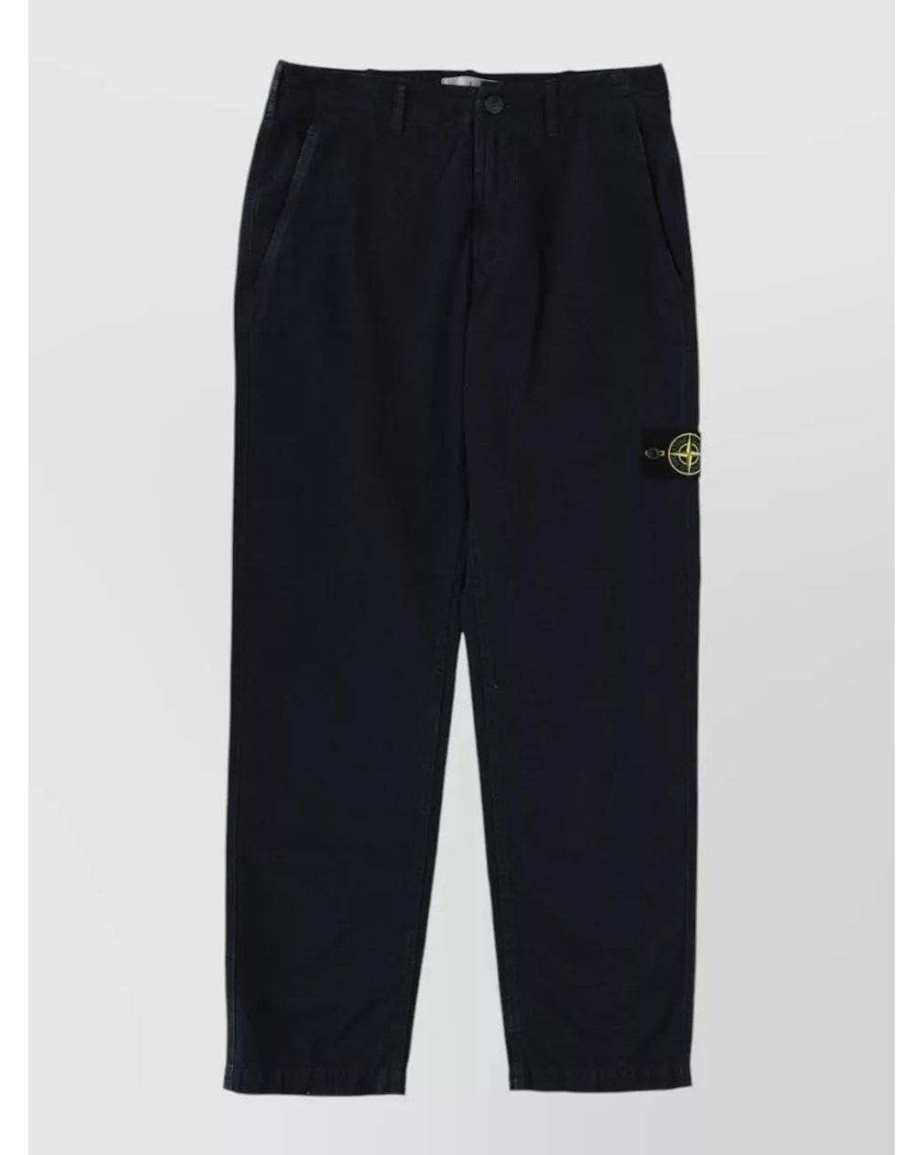 Stone Island Blue Straight-Leg Trousers for men