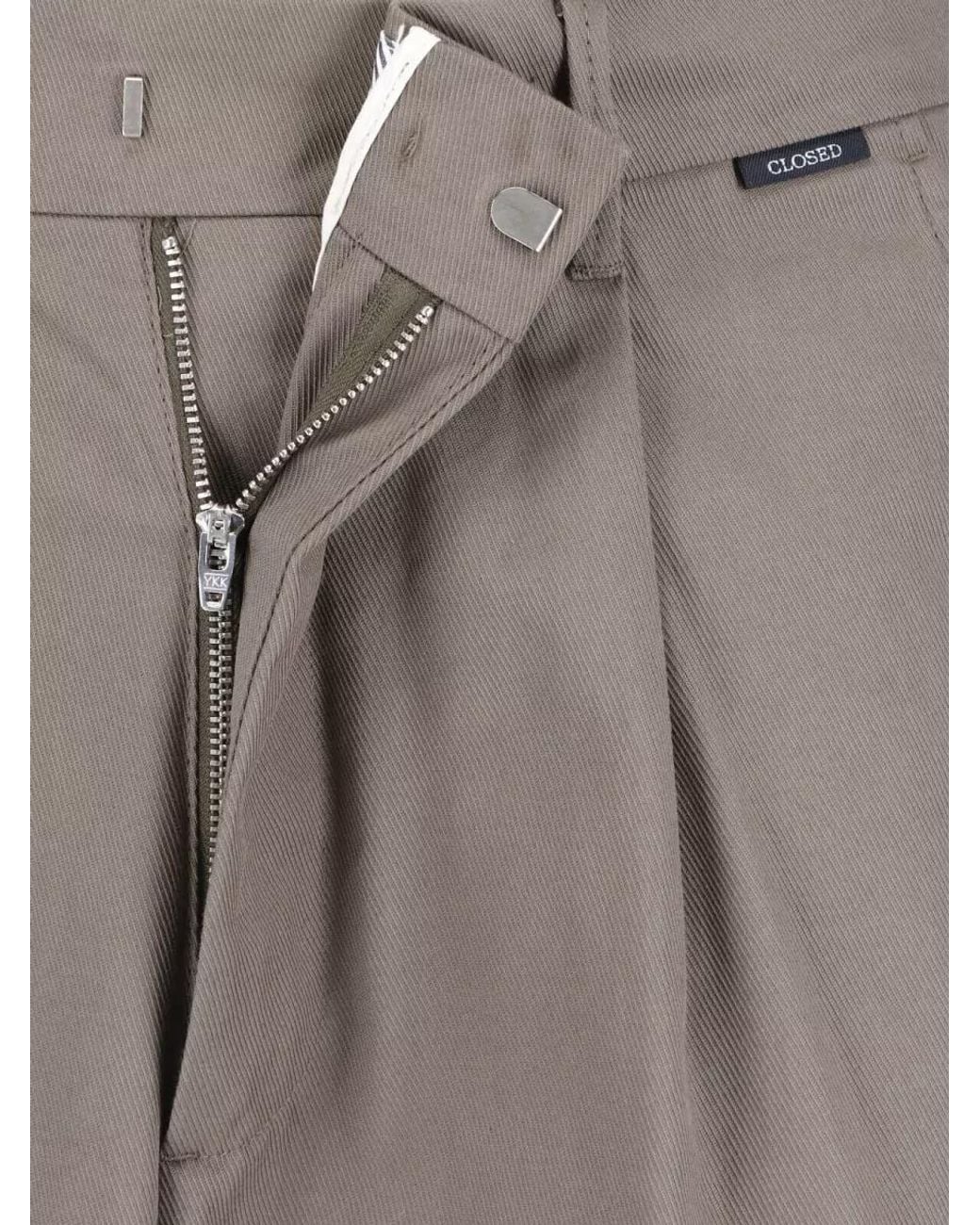 Closed Gray Cotton Straight-Leg Trousers for men