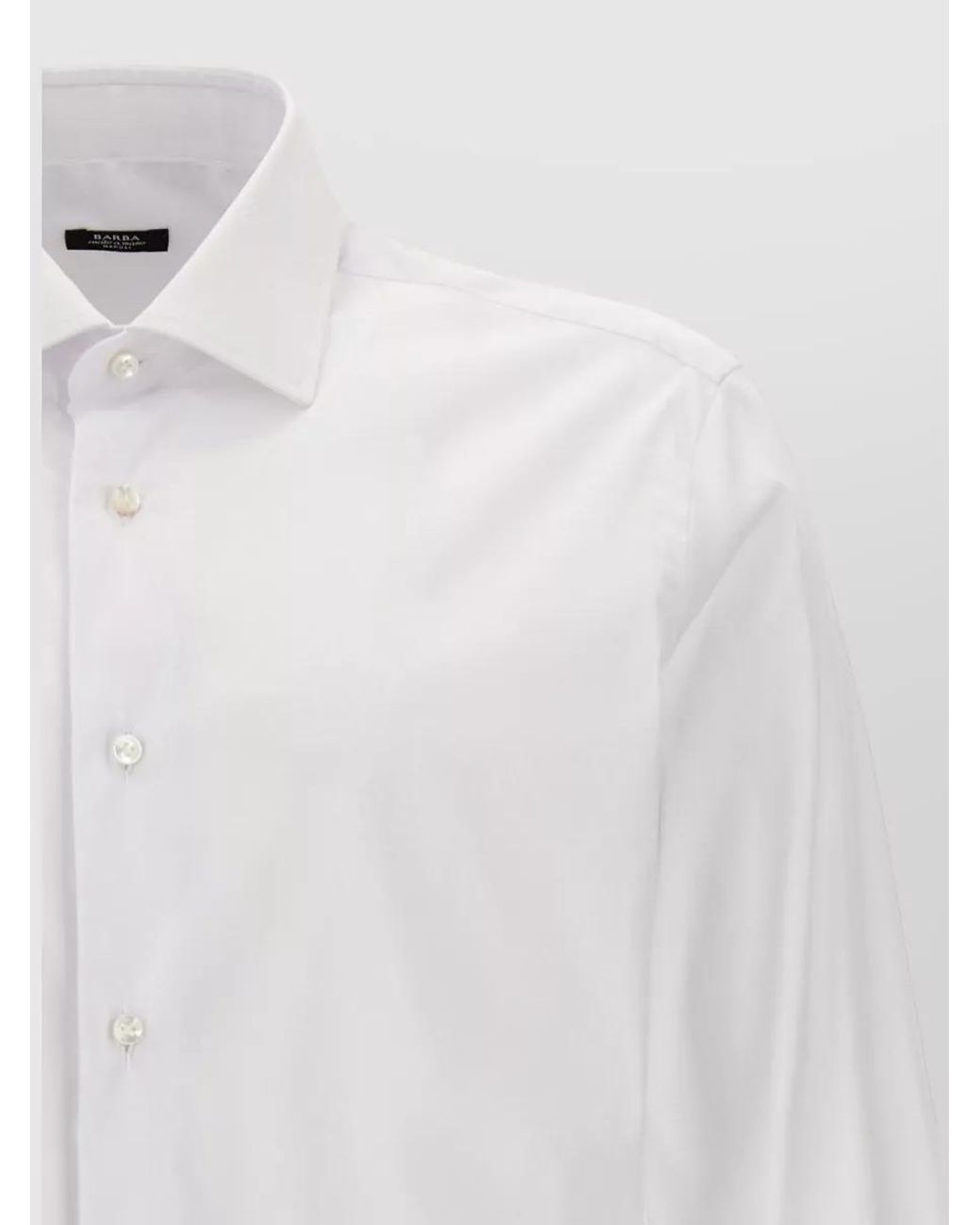 Barba Napoli White Poplin Shirt for men