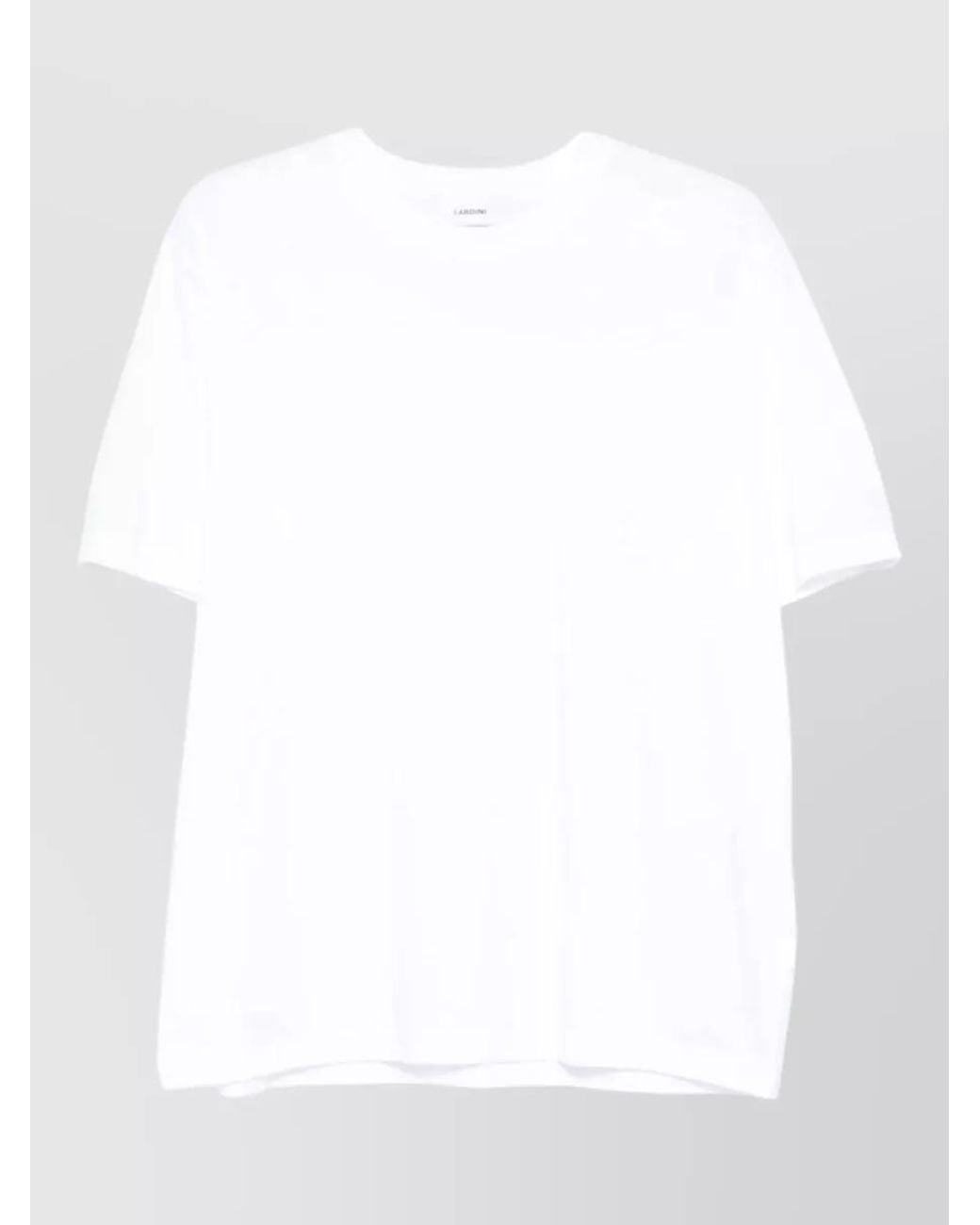 Lardini White Cotton Crew Neck T-Shirt for men